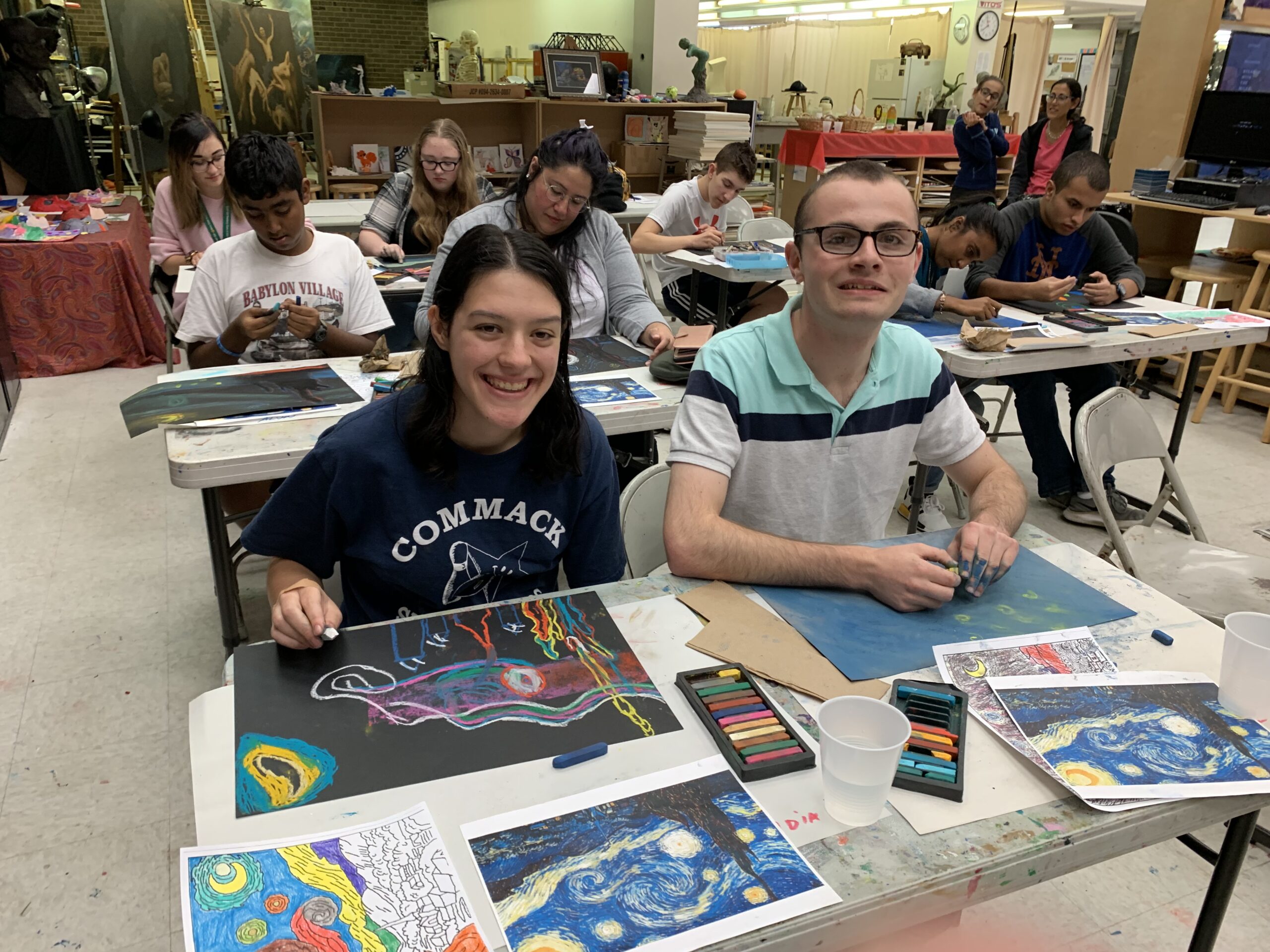 Students in Artists come alive class